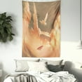 thumbnail image 4 of Fantasy Art House Decor Tapestry, Phoenix Bird Shaped Fluffy Cloud in Sunset with Plane Freedom Paint, Wall Hanging for Bedroom Living Room Dorm Decor, 60W X 80L Inches, Cream Blue, by Ambesonne, 4 of 5
