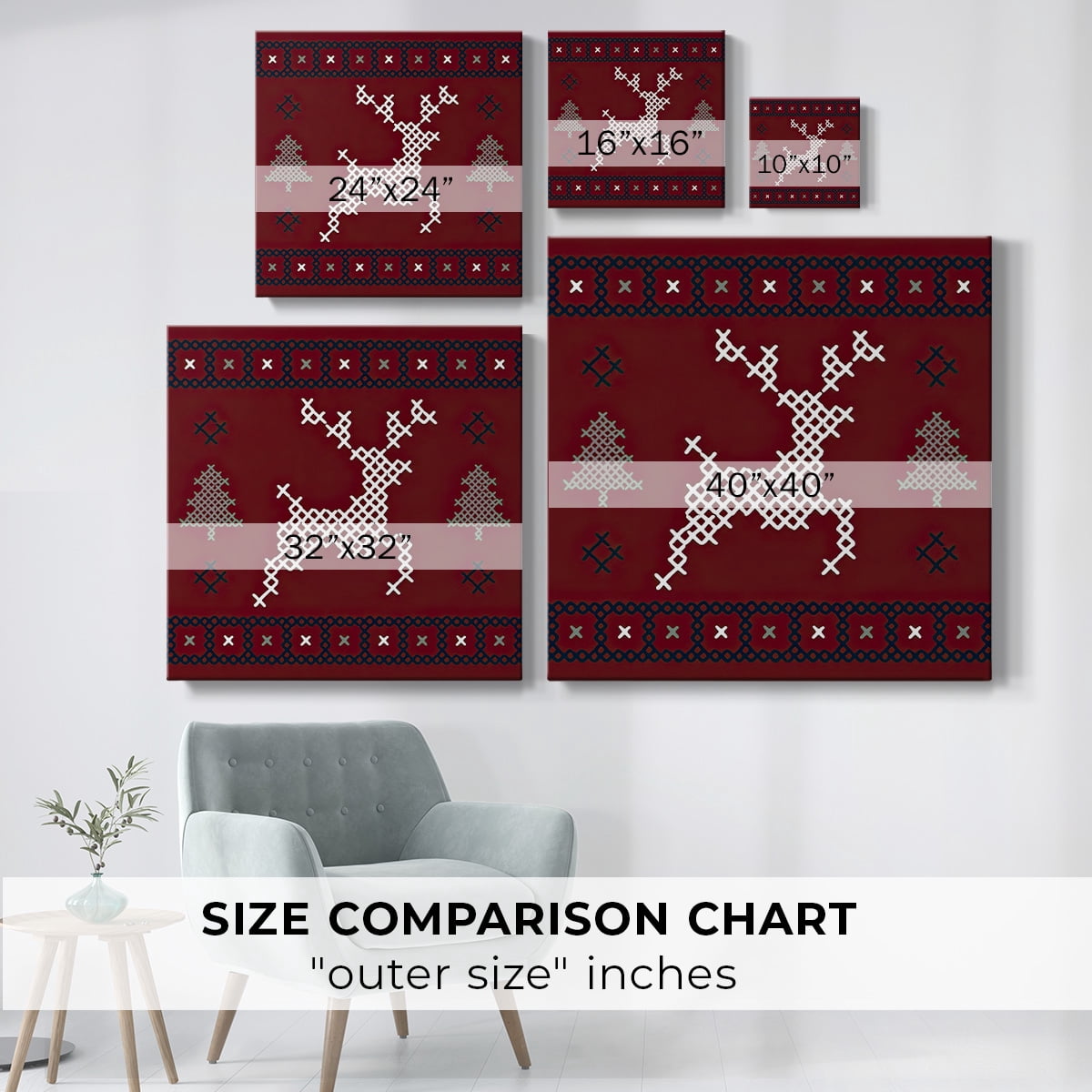 Reindeer Sweater- Gallery Wrapped Canvas