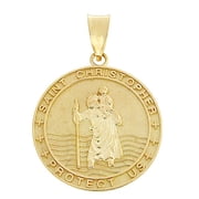 Saint Christopher 10kt Yellow Gold Medallion