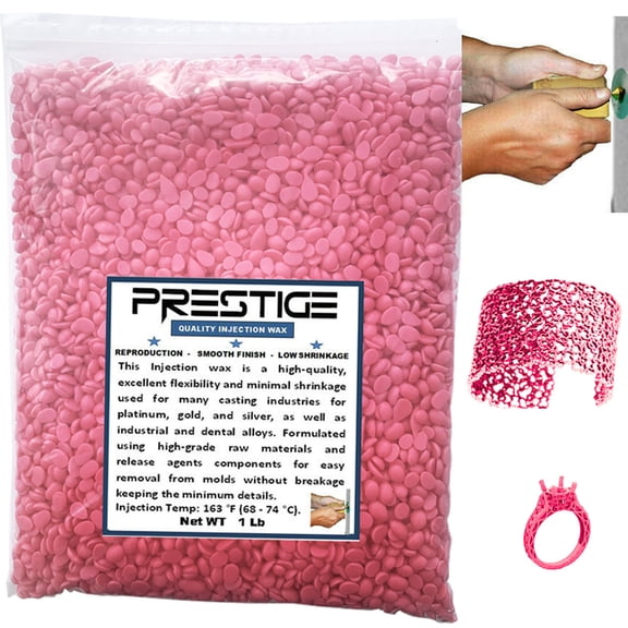 Prestige Injection Wax Flexible Pink NY Wax Jewelry Lost Wax Casting 1 Pound