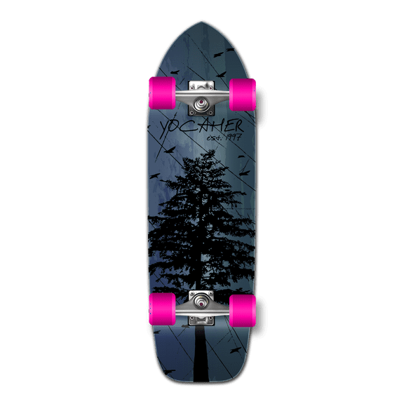 Yocaher Old School Longboard Complete - In the Pines Blue