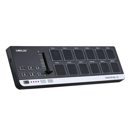Worlde EasyPad.12 Portable Mini USB 12 Drum Pad MIDI (Best Drum Midi Controller)