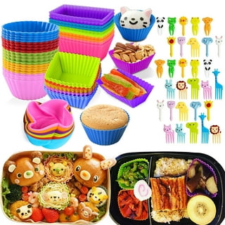Chainplus 18 Pcs Silicone Cupcake Liners Lunch Box Dividers