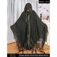 thumbnail image 6 of 2pcs/set, Halloween Cloak Costume with Ghost-headed Sickle, Womens Halloween Hooded Cloak Black Cape with Hood Unisex Vampire Cape Costume, Halloween Costumes, Party Accessory, 6 of 6