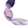 thumbnail image 4 of 1 strand Natural Purple Banded Agate Beads Strands Dyed Horse Eye 50x25x6.5~7mm Hole: 2mm 8pcs/strand 15.94(40.5cm), 4 of 5