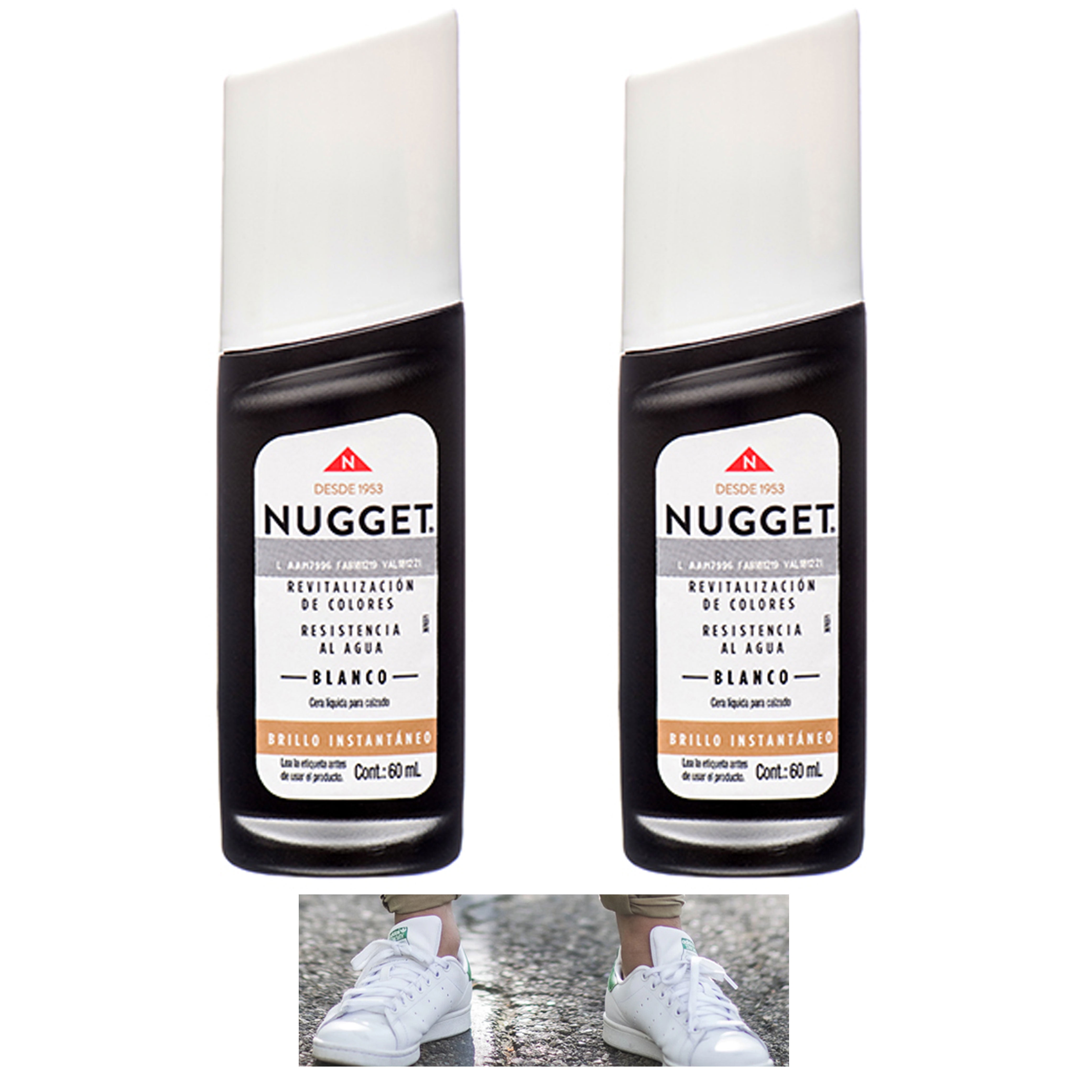 2 Pc Instant White Liquid Shoe Polish Wax High Gloss Shine Leather Boot