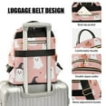 thumbnail image 3 of FORMRS Mini Backpack Purse for Women Quilted Travel Daypack Casual Shoulder Bag, Pink Cartoon Halloween, 3 of 7
