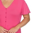thumbnail image 4 of White Mark Robe à Manches Courtes Col en V pour Femmes Grande Taille, 4 of 5