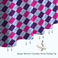 thumbnail image 6 of Pink Purple Checkered Pattern Shower Curtain 72"x72" ,Bathroom Decorative Shower Curtains Set with 12 Hooks,Modern Waterproof Washable Shower Curtain, 6 of 6
