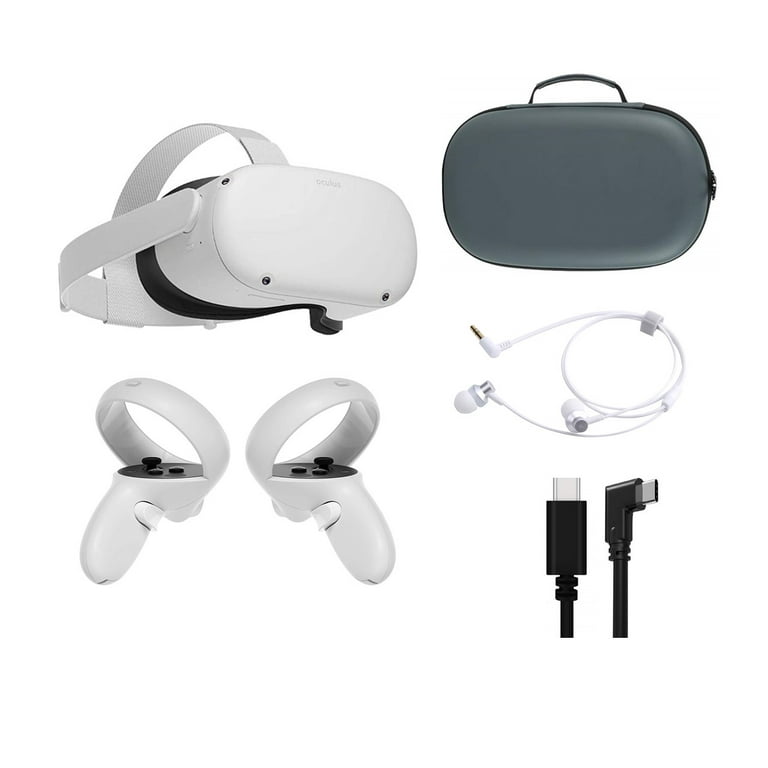 rack væbner Ledelse 2020 Oculus Quest 2 All-In-One VR Headset, Touch Controllers, 256GB SSD,  1832x1920 up to 90 Hz Refresh Rate LCD, Glasses Compatible, 3D Audio,  Mytrix Carrying Case, Earphone, Oculus Link Cable (3M) -