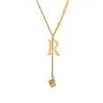 thumbnail image 2 of SSKFHGI R Letter Necklace 26 Letter Simple Necklace Women'S Versatile Niche Design Clavicle Chain Korean Version Of Cold Style, 2 of 8
