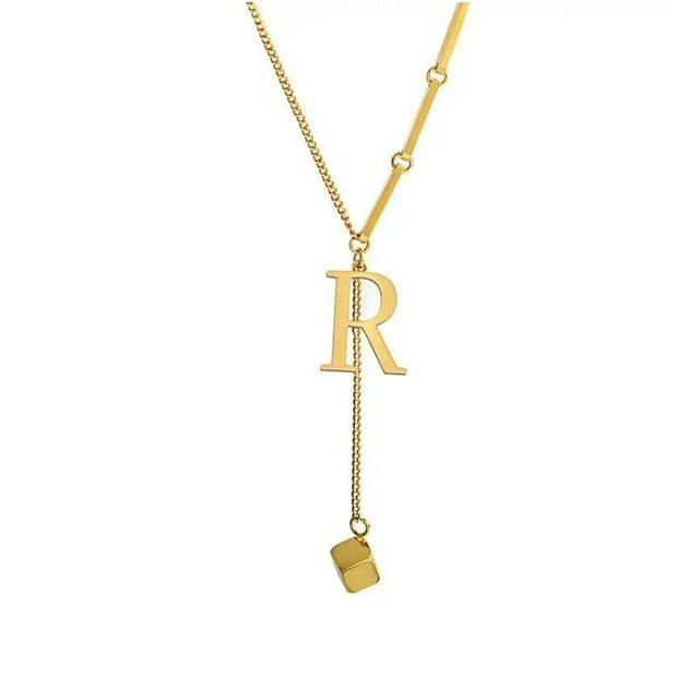 Pendentif Alphabet 26 Lettres Mode Collier Initiale Lettre pour Femmes T3C2