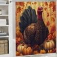 thumbnail image 5 of Bathroom Mat Set, Autumn Harvest Scene Pattern Printed on Modern Shower Curtain Sets for Bathroom Set, Perfect for Bathroom Hotel Dorm Spa Home, 72 x 72 inches, 5 of 8