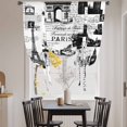 thumbnail image 3 of Paris Tower Balloon Curtains 63 Inch Length for Living Room/Bedroom, Vintage Architectural Hand-Painted Aesthetic Rod Pocket Privacy Door Curtains Decorative Tie Up Shade for Window 52"x63", 3 of 8