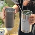 thumbnail image 4 of Coffee Cup Thermoses Stainless Steel Water Bottle with Straw Cup, B, 4 of 5