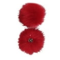 thumbnail image 2 of Kearding Bolas de piel de zorro pompones DIY sombreros de invierno bufanda Skullies de punto DIY manualidades hechas a mano fiesta Navidad ropa de felpa Artesanía rojo brillante Kearding HA059883-11, 2 of 6