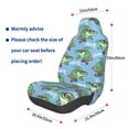 thumbnail image 2 of Lsque Crocodile Riding Skateboard Pattern Car Seat Covers for Front Seats , Waterproof Seat Covers for Cars, Sporty Front Seat Covers,Car Seat Cover Protector Front Seats, 2 of 5