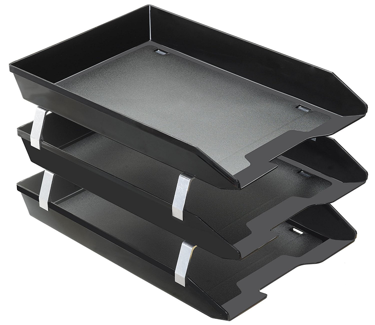 Acrimet Facility 3 Tier Letter Tray Front Load Plastic Desktop File
