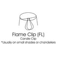 thumbnail image 2 of Drum Chandelier Lampshade with Double Flame Clip, Natural, 2 of 3