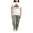 thumbnail image 4 of CafePress - Louth Shamrock Women's Light Pajamas - Women's Short Sleeve Print T-Shirt and Pants Light Cotton Pajama Set, 4 of 7