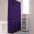 thumbnail image 5 of Halloween Shower Curtain for Bathroom Pumpkin Skull Cat Shower Curtains Set with Hooks Drawing Purple Black For Halloween Decoration Bath Curtains Sets Polyester Waterproof Standard Size 72" x 72", 5 of 6