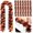 Black Red, variant on 12 Pack Fall Maple Leaf Garland 5.7 ft Red Autumn Vines