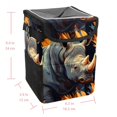 thumbnail image 5 of Rhinoceros Foldable Car Trash Bin with Lid, Leak-proof Mini Trash Can for Car, Hanging Storage Bag Included, 5 of 6