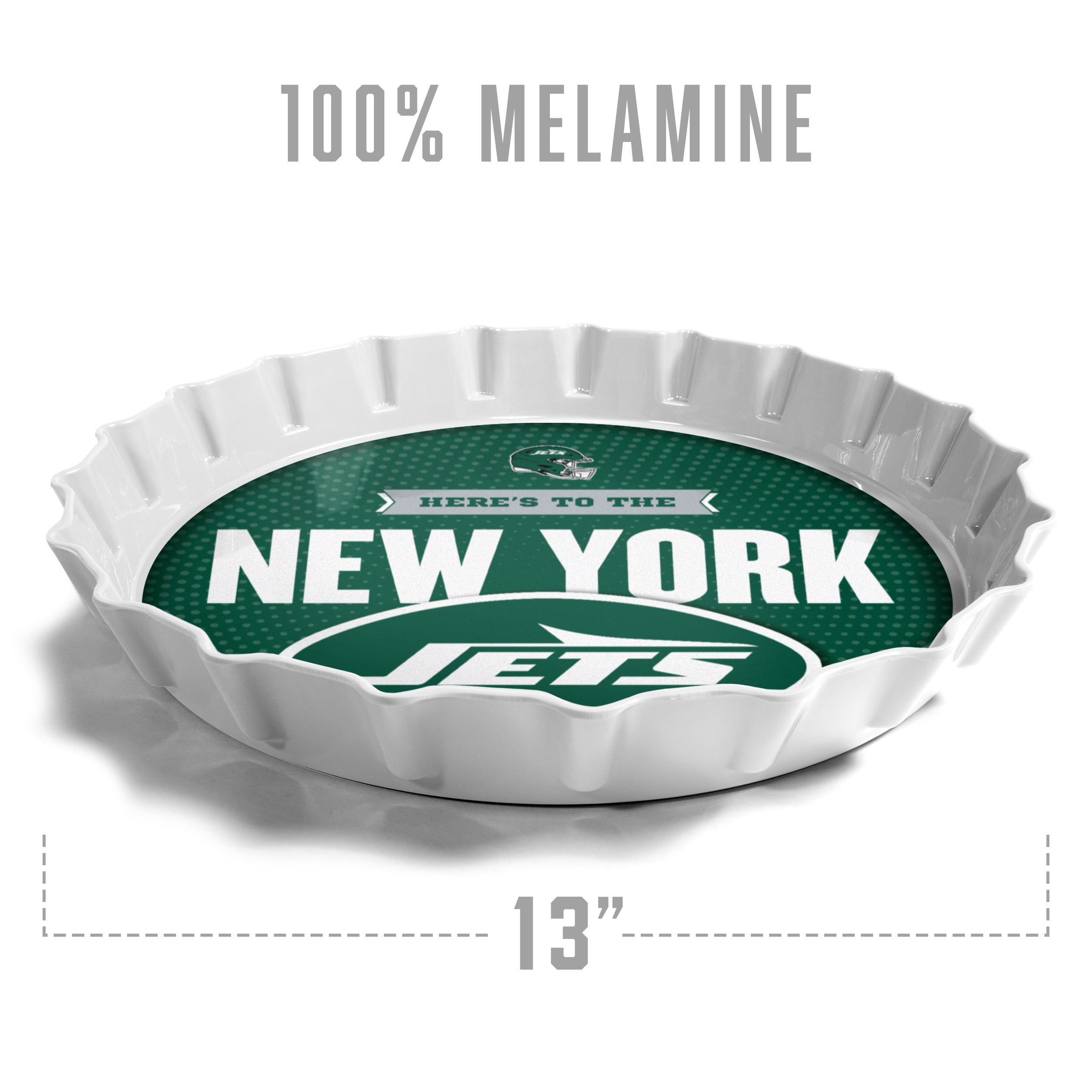 YouTheFan NFL New York Jets Bottle Cap Serving Tray