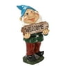 Toteaglile Christmas Resin Garden with Playing Accordion for Home and Garden Decoration