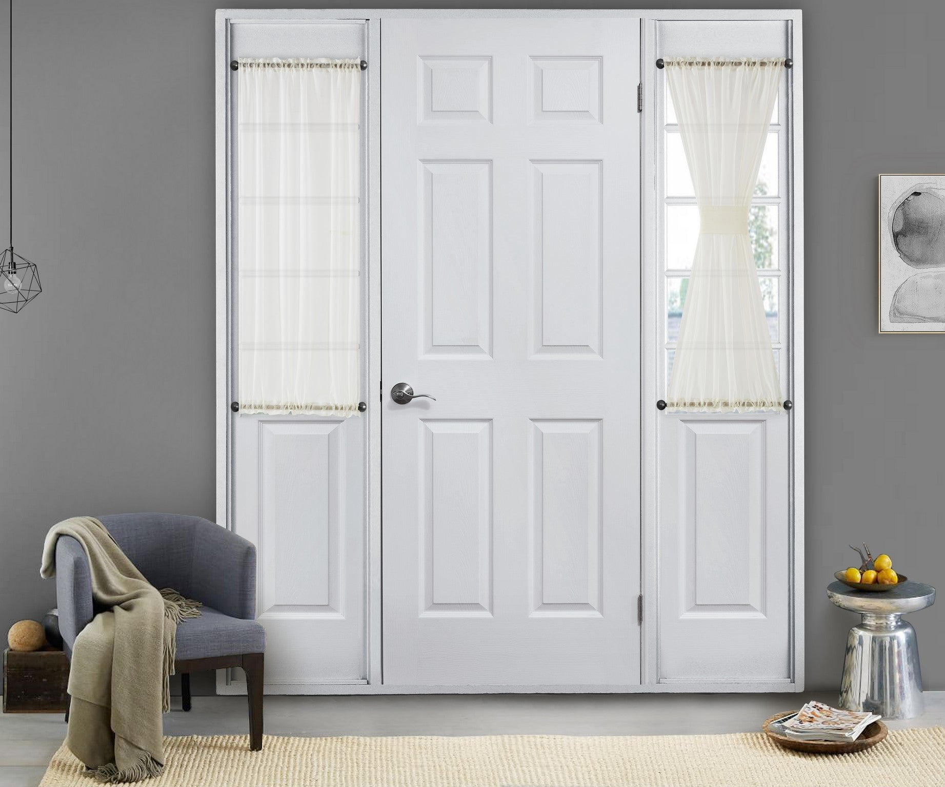 Sheer French Door Curtains