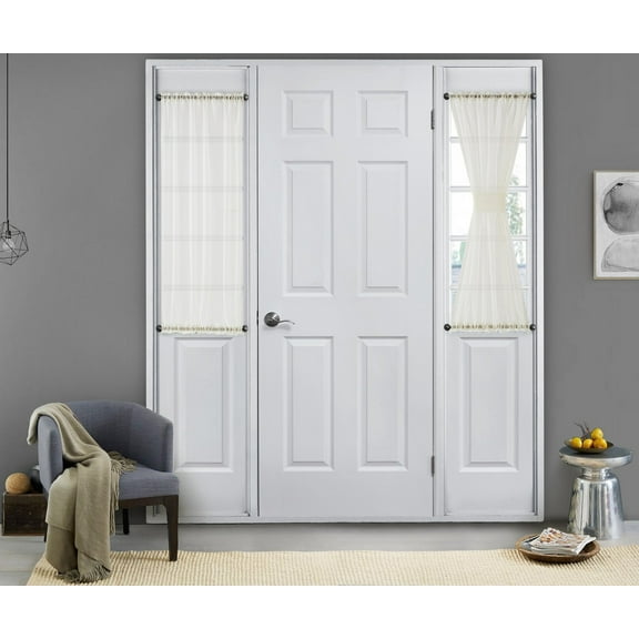 THD Basics Sheer Sunlight Transparent French Door Curtains - Set of 2