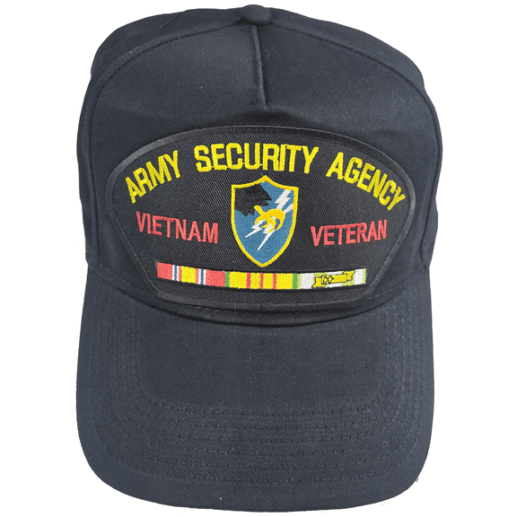 ARMY SECURITY AGENCY ASA VIETNAM VETERAN W/ CAMPAIGN RIBBONS HAT SEMPER VIGILIS