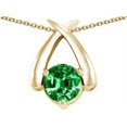 thumbnail image 2 of Tommaso Design� Round 7mm Simulated Emerald Pendant Necklace, 2 of 9