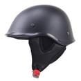 thumbnail image 4 of Casco abierto negro con arnés de cinturón y protección frontal para motocicleta Cruiser METRO, 4 of 5
