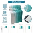 thumbnail image 6 of Ombre Turquoise Waves Table Runner 48 Inches Long Farmhouse Dress Scarves, Abstract Art Gradient Modern Dining Tablerunner for Coffee Table/Kitchen Island/Party Décor, 13" x 48", 6 of 8