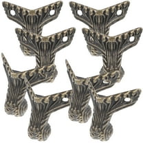 HEMOTON 8pcs Vintage Furniture Legs Antique Legs Feet Corner Protector Decorative Feet For Jewelry Chest
