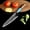 Blue handle with box, variant on Hand-Forged Chef Knife, High Carbon Steel Kitchen Knife with Hammered Blade & Wood Handle, Professional Multipurpose Knife for Meat, Vegetables & Sushi