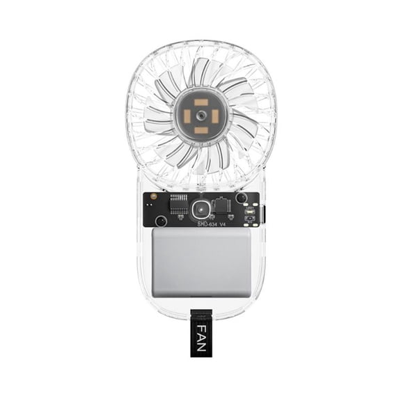 ANXPTIME Mini Handheld Fan Transparent Adjustable 3 Speed USB Rechargeable 1200mAh