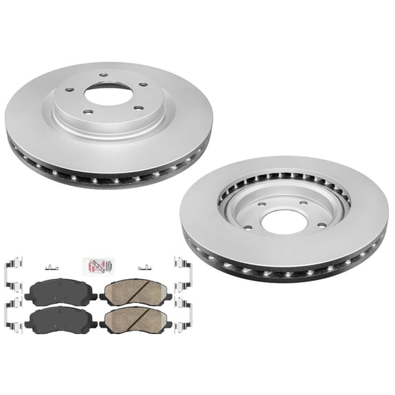 Front Disc Brake Rotors Disc Brake Pads Hardware for 2011-2014 Chrysler 200