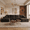 Black, variant on CKEASEA 135" Oversized Corduroy U Shaped Modular Sectional Sofa for Living Room, Boneless Couch with Left Facing Chaise & Ottoman, No Assembly Required, Convertible Sleeper Couch Compressed Foam Sofa