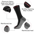 thumbnail image 3 of Rockrooster COOLMAX Men's Moisture Control Durable Work Crew Socks 3 Pairs Black Combo 752232-M, 3 of 5