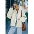 thumbnail image 2 of ABPHQTO Chaqueta interior acolchada caqui con cuello alzado para mujer, 2 of 5