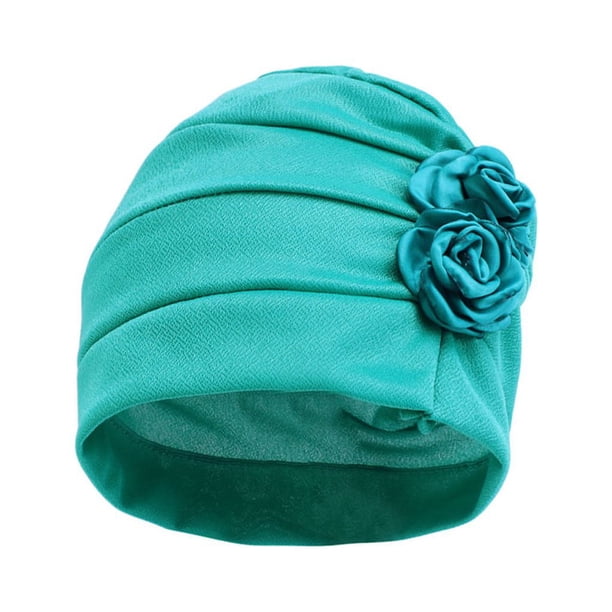 Turbante de poliéster para mujer Minnieouse gorro decorativo tradicional verde