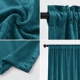 thumbnail image 3 of SNITIE Crushed Velvet Rod Pocket Curtains, 2 Panels Luxurious Thermal Insulated Soundproof Drapes, Soft Durable Light-Filtering Window Treatments for Living Room Bedroom, 3 of 7