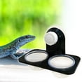 thumbnail image 1 of Alimentador de reptiles, ventosa, plato de alimentación, tazón, terrario, fácil de usar, contenedor de alimentación de reptiles anfibios para rana, Doble, 1 of 8