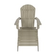 thumbnail image 6 of WestinTrends Tuscany 2-Piece HIPS Outdoor Folding Adirondack Seashell Chair With Folding Ottoman, Weathered Gray, 6 of 11