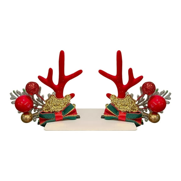 DagobertNiko Christmas Reindeer Antlers Headband Hairpins Hairbands Girls Beauty Headdresses Pine Cone Hair Accessories Cute Reindeer Christmas Hair Clips