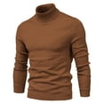 thumbnail image 1 of EGNMCR Turtleneck Sweater for Men,Sweaters for Men Men's Solid Color High Neck Pullover Long Sleeved Loose Base Shirt Top Sweater Turtleneck Sweater Men Sweater, 1 of 5