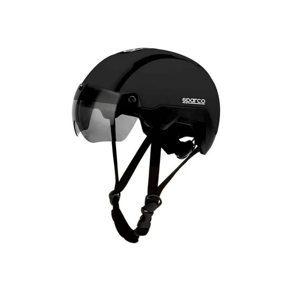 Sparco Casco Bicicleta Luz LED Trasera y Visera Magnética Aerodinámica