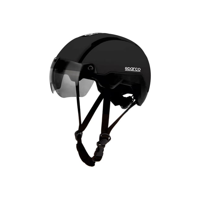 Sparco Casco Bicicleta Luz LED Trasera y Visera Magnética Aerodinámica